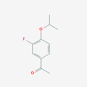 molecular formula C11H13FO2 B1385797 1-(3-Fluoro-4-isopropoxyphenyl)ethanone CAS No. 1019478-62-6