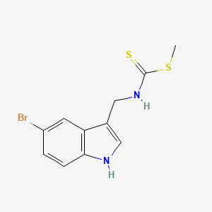 molecular formula C11H11BrN2S2 B13857980 Methyl N-[(5-bromo-1H-indol-3-yl)methyl]carbamodithioate 