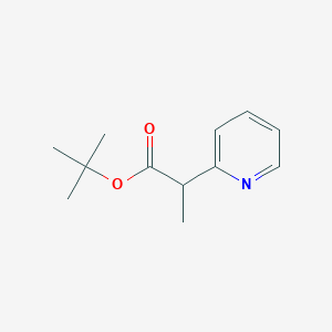 molecular formula C12H17NO2 B13858055 Tert-butyl 2-(pyridin-2-yl)propanoate 