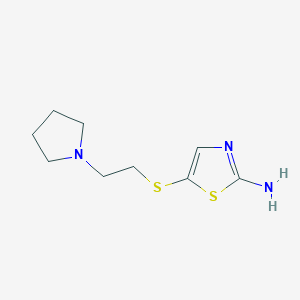 5-(2-(Pyrrolidin-1-yl)ethylthio)thiazol-2-amine