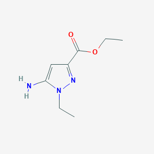 molecular formula C8H13N3O2 B13858086 Ethyl 5-amino-1-ethylpyrazole-3-carboxylate 