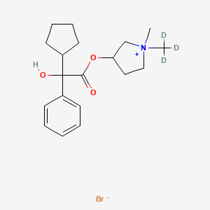 molecular formula C19H28BrNO3 B13858089 Glycopyrrolate Bromide-d3 (Mixture of Diastereomers) 