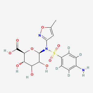 molecular formula C16H19N3O9S B13858097 Sulfamethoxazole-d4 Beta-D-Glucuronide 