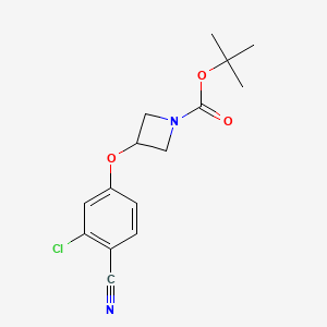molecular formula C15H17ClN2O3 B13858176 Tert-butyl 3-(3-chloro-4-cyanophenoxy)azetidine-1-carboxylate 