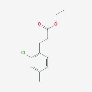 molecular formula C12H15ClO2 B13858196 Ethyl 3-(2-chloro-4-methylphenyl)propanoate 