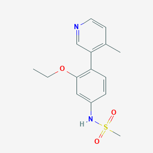 molecular formula C15H18N2O3S B13858227 N-[3-ethoxy-4-(4-methylpyridin-3-yl)phenyl]methanesulfonamide 
