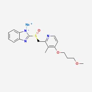 molecular formula C18H20N3NaO3S B13858357 sodium;2-[(S)-[4-(3-methoxypropoxy)-3-methylpyridin-2-yl]methylsulfinyl]benzimidazol-1-ide 