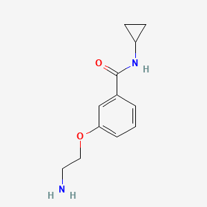 molecular formula C12H16N2O2 B1385836 3-(2-Aminoethoxy)-N-cyclopropyl-benzamide CAS No. 1018562-37-2
