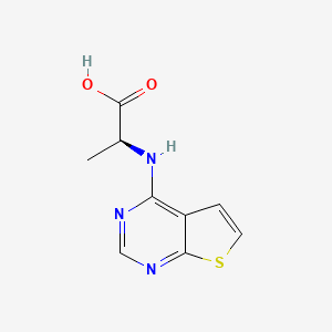 molecular formula C9H9N3O2S B1385838 (2S)-2-({thieno[2,3-d]pyrimidin-4-yl}amino)propanoic acid CAS No. 63895-63-6