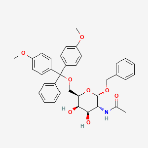 molecular formula C36H39NO8 B13858381 Benzyl 2-Acetamido-2-deoxy-6-dimethoxytrityl-a-D-galactopyranoside 