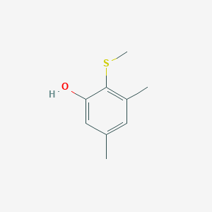molecular formula C9H12OS B13858426 2-Methylthio-3,5-dimethylphenol 