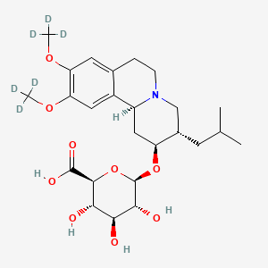molecular formula C25H37NO9 B13858533 trans-Dihydrotetrabenazine Glucuronide-d6 
