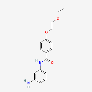 molecular formula C17H20N2O3 B1385863 N-(3-Aminophenyl)-4-(2-ethoxyethoxy)benzamide CAS No. 1020054-39-0