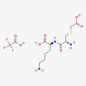 molecular formula C13H22F3N3O7S B13858632 S-(Carboxymethyl)-L-cysteinyl-L-lysine--2,2,2-trifluoroacetic acid salt 