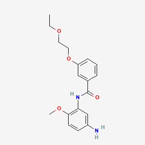 molecular formula C18H22N2O4 B1385866 N-(5-amino-2-methoxyphenyl)-3-(2-ethoxyethoxy)benzamide CAS No. 1020055-20-2