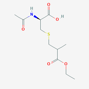 molecular formula C11H19NO5S B13858680 N-Acetyl-3-(2-carboxypropyl)thio]alanine Ethyl Ester 