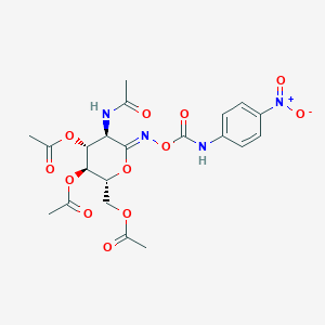 molecular formula C21H24N4O12 B13858713 [(2R,3S,4R,5R,6Z)-5-acetamido-3,4-diacetyloxy-6-[(4-nitrophenyl)carbamoyloxyimino]oxan-2-yl]methyl acetate 