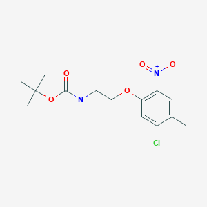 molecular formula C15H21ClN2O5 B13858757 tert-butyl N-[2-(5-chloro-4-methyl-2-nitrophenoxy)ethyl]-N-methylcarbamate 