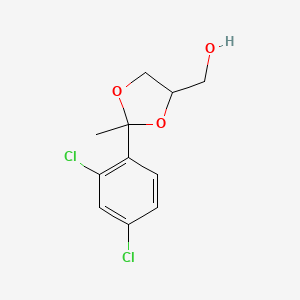 molecular formula C11H12Cl2O3 B13858764 (2-(2,4-Dichlorophenyl)-2-methyl-1,3-dioxolan-4-yl)methanol 