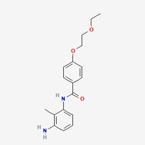 molecular formula C18H22N2O3 B1385883 N-(3-amino-2-methylphenyl)-4-(2-ethoxyethoxy)benzamide CAS No. 1020055-48-4