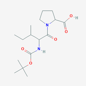 molecular formula C16H28N2O5 B13858832 Pyrrolidine-2-carboxylic acid, 1-[2-(tert-butoxycarbonylamino)-3-methylpentanoyl]- 