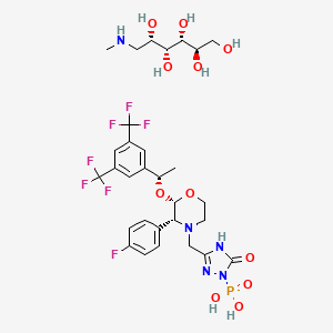 molecular formula C30H39F7N5O11P B13858874 (1'S,2R,3S)-Fosaprepitant Dimeglumine 