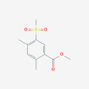molecular formula C11H14O4S B13858888 Methyl 2,4-dimethyl-5-methylsulfonylbenzoate 