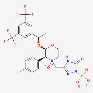 molecular formula C23H22F7N4O7P B13858933 Fosaprepitant N-oxide 