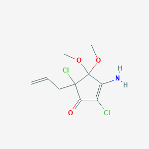 3-Amino-2,5-dichloro-4,4-dimethoxy-5-(2-propenyl)-2-cyclopenten-1-one