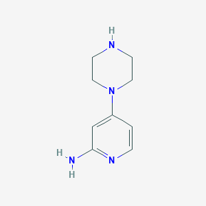 molecular formula C9H14N4 B1385900 4-(Piperazin-1-yl)pyridin-2-amine CAS No. 470442-95-6