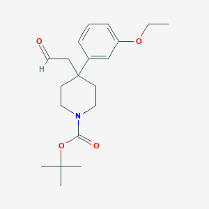 molecular formula C20H29NO4 B13859000 Tert-butyl 4-(3-ethoxyphenyl)-4-(2-oxoethyl)piperidine-1-carboxylate 