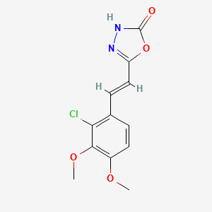 5-[(E)-2-(2-Chloro-3,4-dimethoxyphenyl)vinyl]-1,3,4-oxadiazol-2(3H)-one