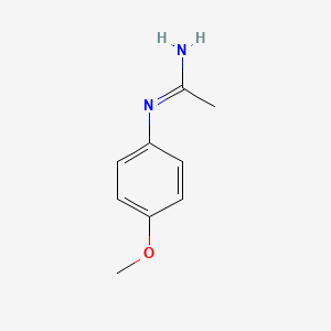 molecular formula C9H12N2O B13859110 N-(4-Methoxy-phenyl)-acetamidine; hydrochloride 