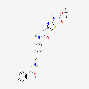 molecular formula C26H32N4O4S B13859139 tert-butyl N-[4-[2-[4-[2-[(2-hydroxy-2-phenylethyl)amino]ethyl]anilino]-2-oxoethyl]-1,3-thiazol-2-yl]carbamate 