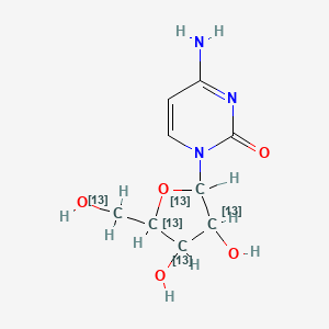 molecular formula C9H13N3O5 B13859189 Cytidine-1',2',3',4',5'-13C5 