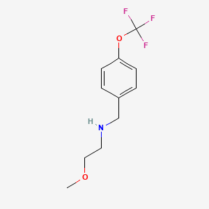 molecular formula C11H14F3NO2 B1385920 (2-Methoxyethyl)({[4-(trifluoromethoxy)phenyl]methyl})amine CAS No. 1020960-07-9