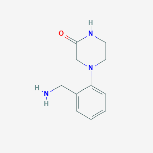 molecular formula C11H15N3O B1385923 4-[2-(Aminomethyl)phenyl]-2-piperazinone CAS No. 1021236-94-1
