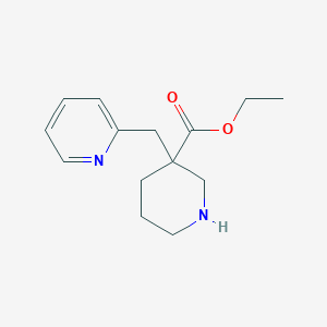 molecular formula C14H20N2O2 B13859266 Ethyl 3-(pyridin-2-ylmethyl)piperidine-3-carboxylate CAS No. 748746-53-4