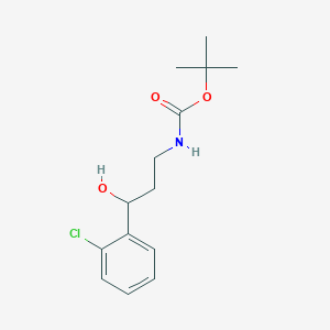 molecular formula C14H20ClNO3 B13859299 tert-butyl N-[3-(2-chlorophenyl)-3-hydroxypropyl]carbamate 