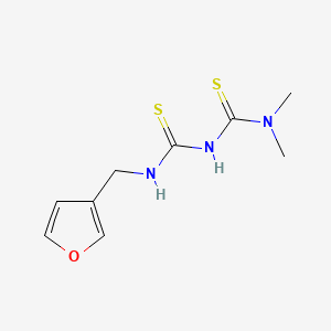 molecular formula C9H13N3OS2 B13859321 N-Dimethyl-(furan-3-ylmethyl)carbamothioyl)methanethioamide 