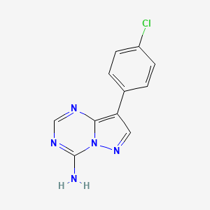 molecular formula C11H8ClN5 B1385933 8-(4-Chlorophenyl)pyrazolo[1,5-a][1,3,5]triazin-4-amine CAS No. 1030457-06-7