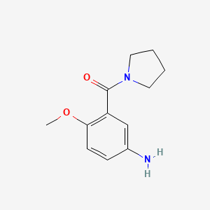 molecular formula C12H16N2O2 B1385934 (5-Amino-2-methoxyphenyl)(pyrrolidin-1-yl)methanone CAS No. 1071292-71-1