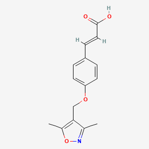 molecular formula C15H15NO4 B1385936 (2E)-3-{4-[(3,5-dimethyl-1,2-oxazol-4-yl)methoxy]phenyl}prop-2-enoic acid CAS No. 1050884-51-9