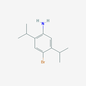 molecular formula C12H18BrN B13859370 4-Bromo-2,5-diisopropylaniline 
