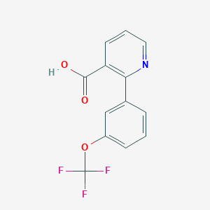 molecular formula C13H8F3NO3 B1385941 2-(3-(Trifluoromethoxy)phenyl)nicotinic acid CAS No. 1086380-02-0