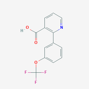 molecular formula C13H8F3NO3 B1385941 2-[3-(Trifluoromethoxy)phenyl]nicotinic acid CAS No. 1086380-02-0