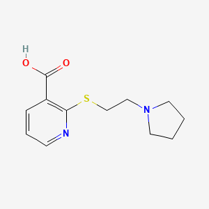 2-[(2-Pyrrolidin-1-ylethyl)thio]nicotinic acid