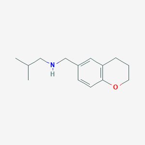 molecular formula C14H21NO B13859494 N-(3,4-dihydro-2H-chromen-6-ylmethyl)-2-methylpropan-1-amine 
