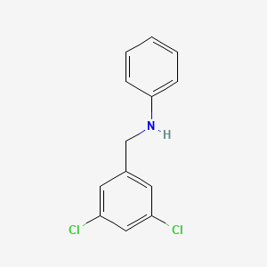 molecular formula C13H11Cl2N B13859525 N-[(3,5-dichlorophenyl)methyl]aniline 