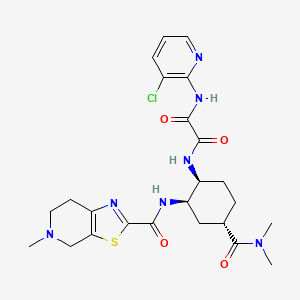 molecular formula C24H30ClN7O4S B13859565 N1-(3-Chloropyridin-2-yl)-N2-((1S,2R,4S)-4-(dimethylcarbamoyl)-2-(5-methyl-4,5,6,7-tetrahydrothiazolo[5,4-c]pyridine-2-carboxamido)cyclohexyl)oxalamide 